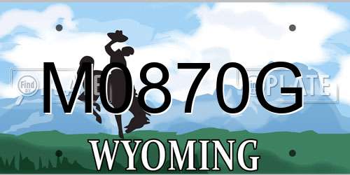 M0870G Wyoming License Plate