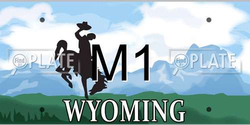 M1 Wyoming License Plate