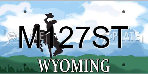 M127ST Wyoming License Plate