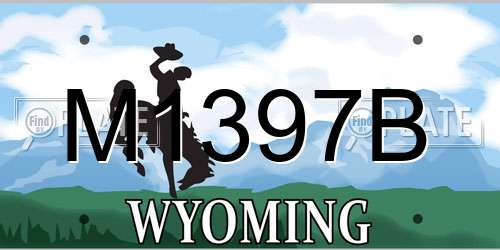 M1397B Wyoming License Plate