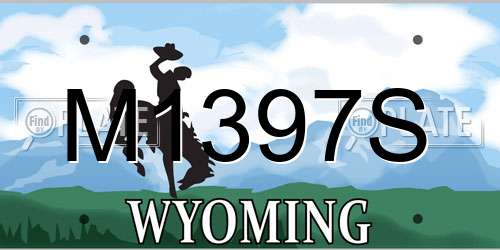 M1397S Wyoming License Plate