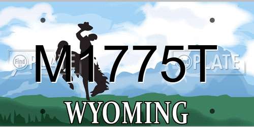 M1775T Wyoming License Plate