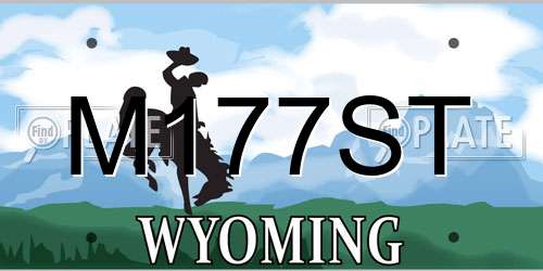 M177ST Wyoming License Plate