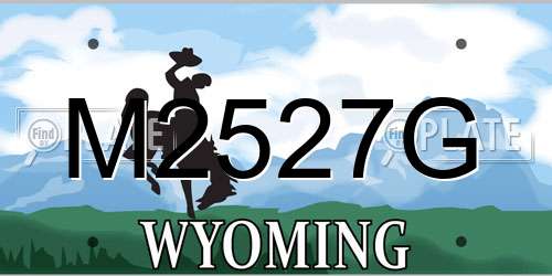 M2527G Wyoming License Plate