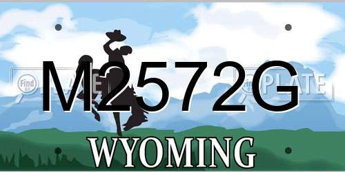 M2572G Wyoming License Plate