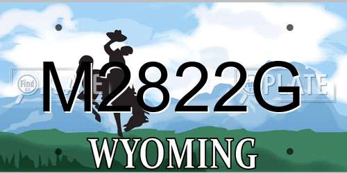 M2822G Wyoming License Plate