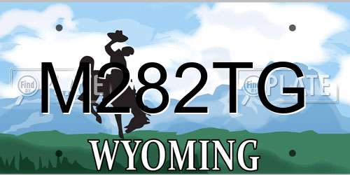 M282TG Wyoming License Plate