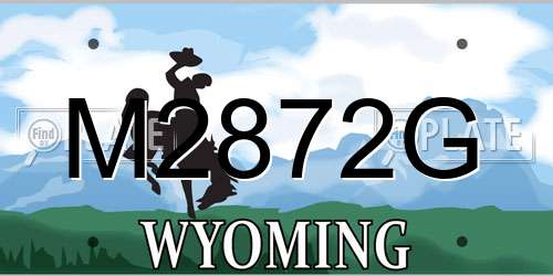 M2872G Wyoming License Plate