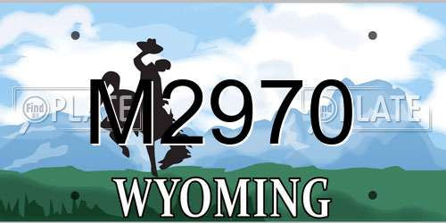 M2970 Wyoming License Plate