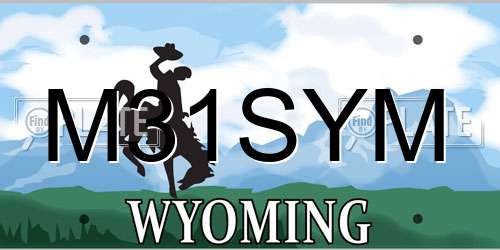 M31SYM Wyoming License Plate