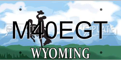 M40EGT Wyoming License Plate