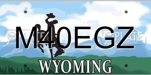 M40EGZ Wyoming License Plate