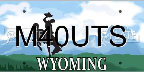 M40UTS Wyoming License Plate