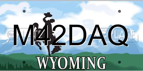 M42DAQ Wyoming License Plate