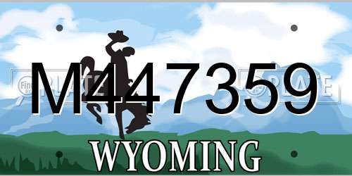 M447359 Wyoming License Plate