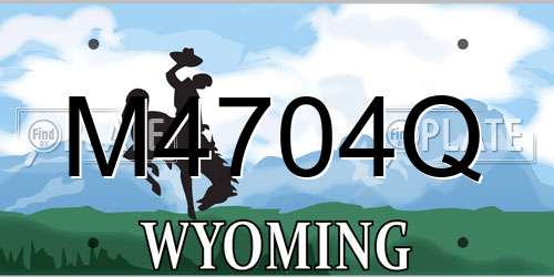 M4704Q Wyoming License Plate