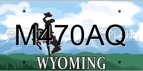 M470AQ Wyoming License Plate