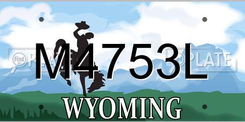 M4753L Wyoming License Plate