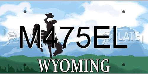 M475EL Wyoming License Plate