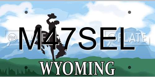 M47SEL Wyoming License Plate
