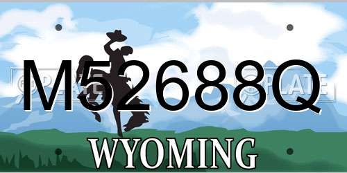 M52688Q Wyoming License Plate