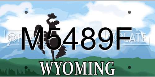 M5489F Wyoming License Plate