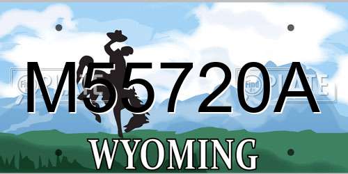 M55720A Wyoming License Plate