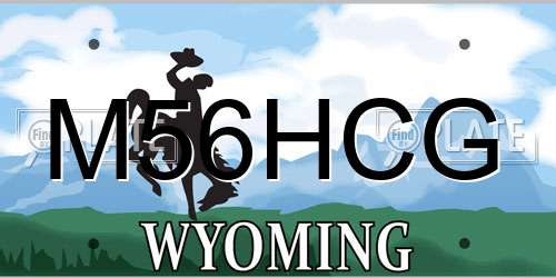 M56HCG Wyoming License Plate