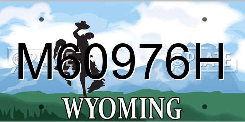 M60976H Wyoming License Plate