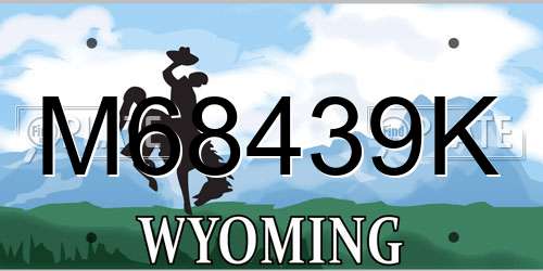 M68439K Wyoming License Plate