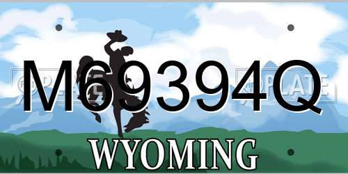 M69394Q Wyoming License Plate