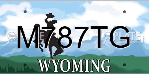 M787TG Wyoming License Plate