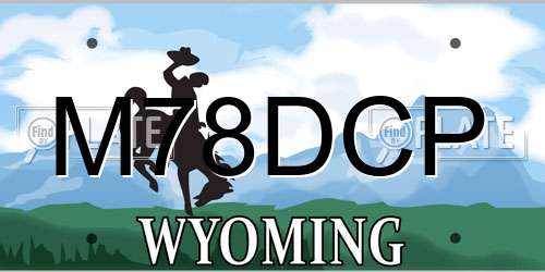 M78DCP Wyoming License Plate