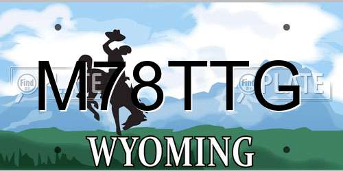 M78TTG Wyoming License Plate