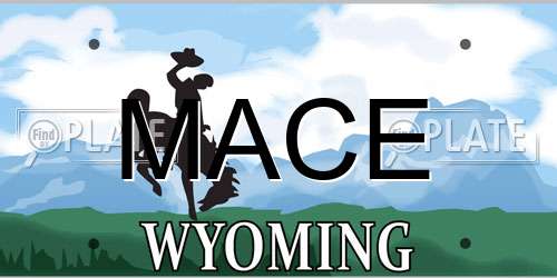 MACE Wyoming License Plate