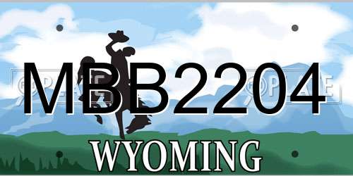 MBB2204 Wyoming License Plate