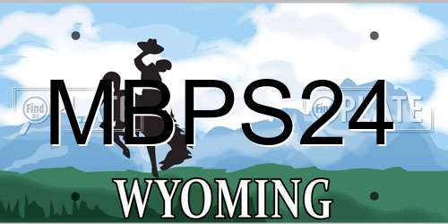 MBPS24 Wyoming License Plate
