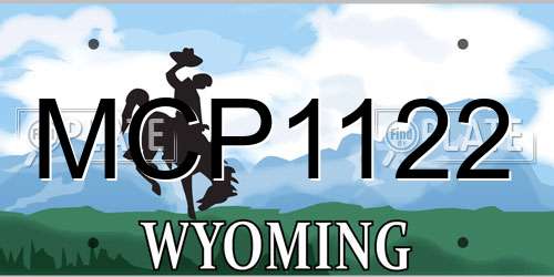 MCP1122 Wyoming License Plate