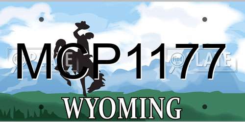 MCP1177 Wyoming License Plate