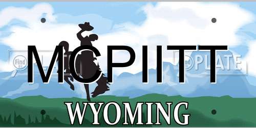 MCPIITT Wyoming License Plate
