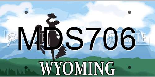 MDS706 Wyoming License Plate