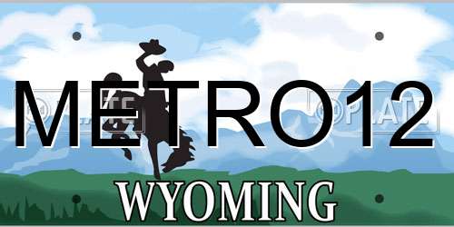 METRO12 Wyoming License Plate