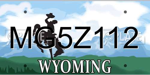 MG5Z112 Wyoming License Plate