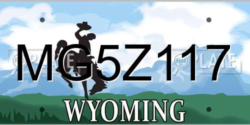 MG5Z117 Wyoming License Plate
