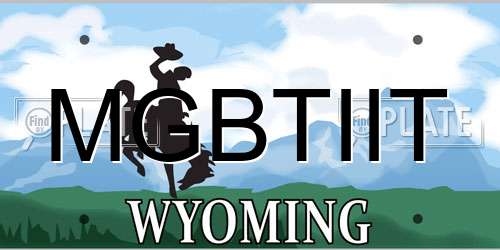 MGBTIIT Wyoming License Plate
