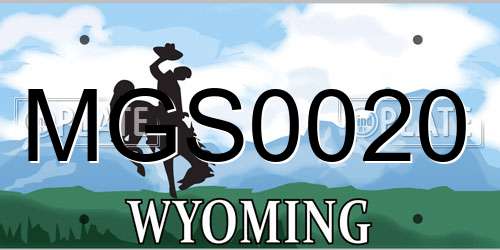 MGS0020 Wyoming License Plate