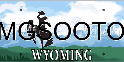 MGSOOTO Wyoming License Plate
