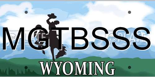 MGTBSSS Wyoming License Plate