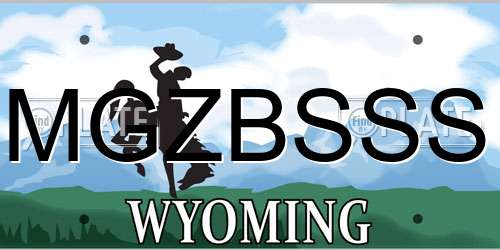 MGZBSSS Wyoming License Plate
