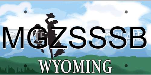 MGZSSSB Wyoming License Plate